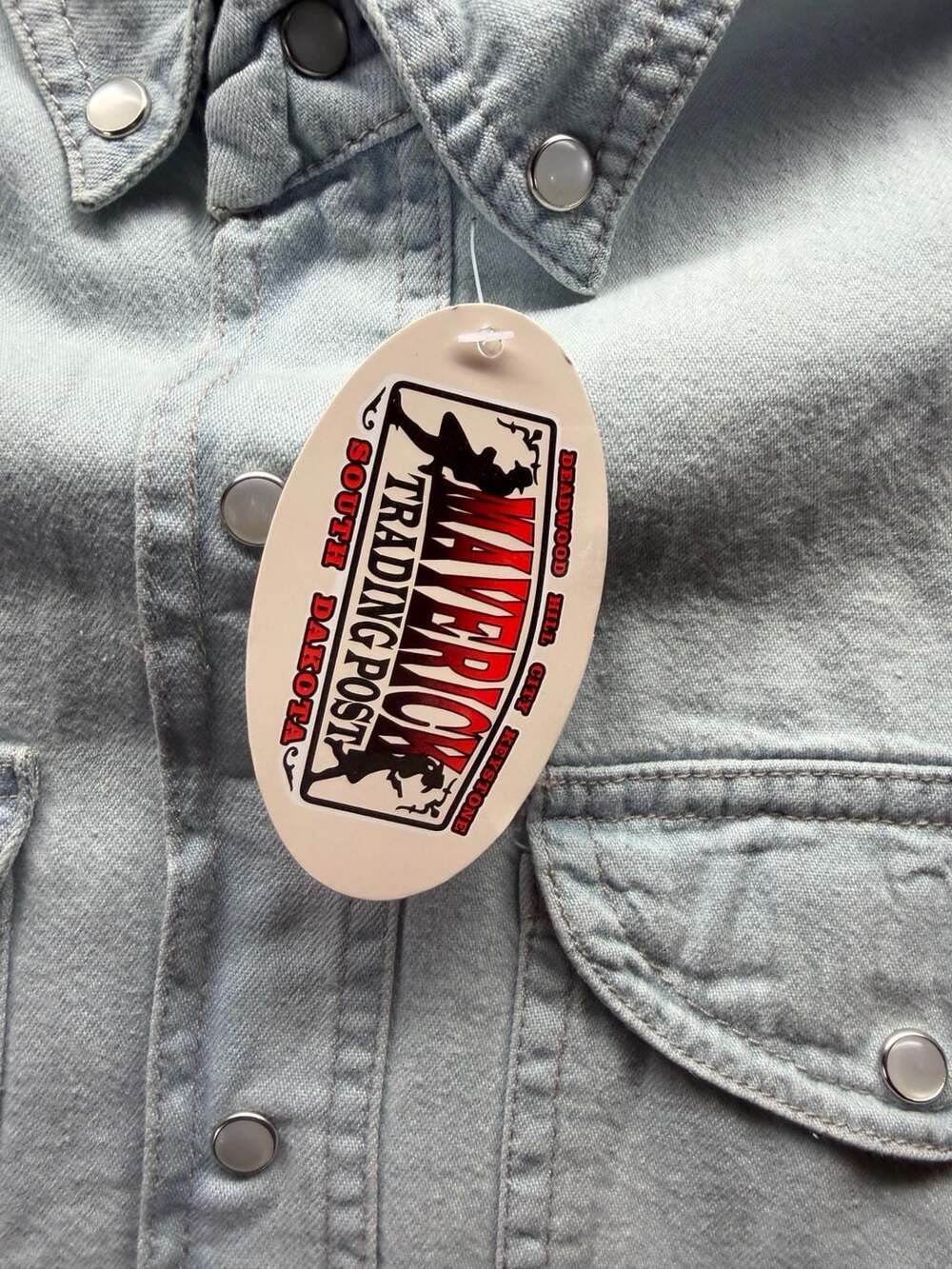 Maverick TP Sturgis 2025 85th Anniversary Motorcycle Rally Denim Cut-Off Shirt - Picture 3 of 7